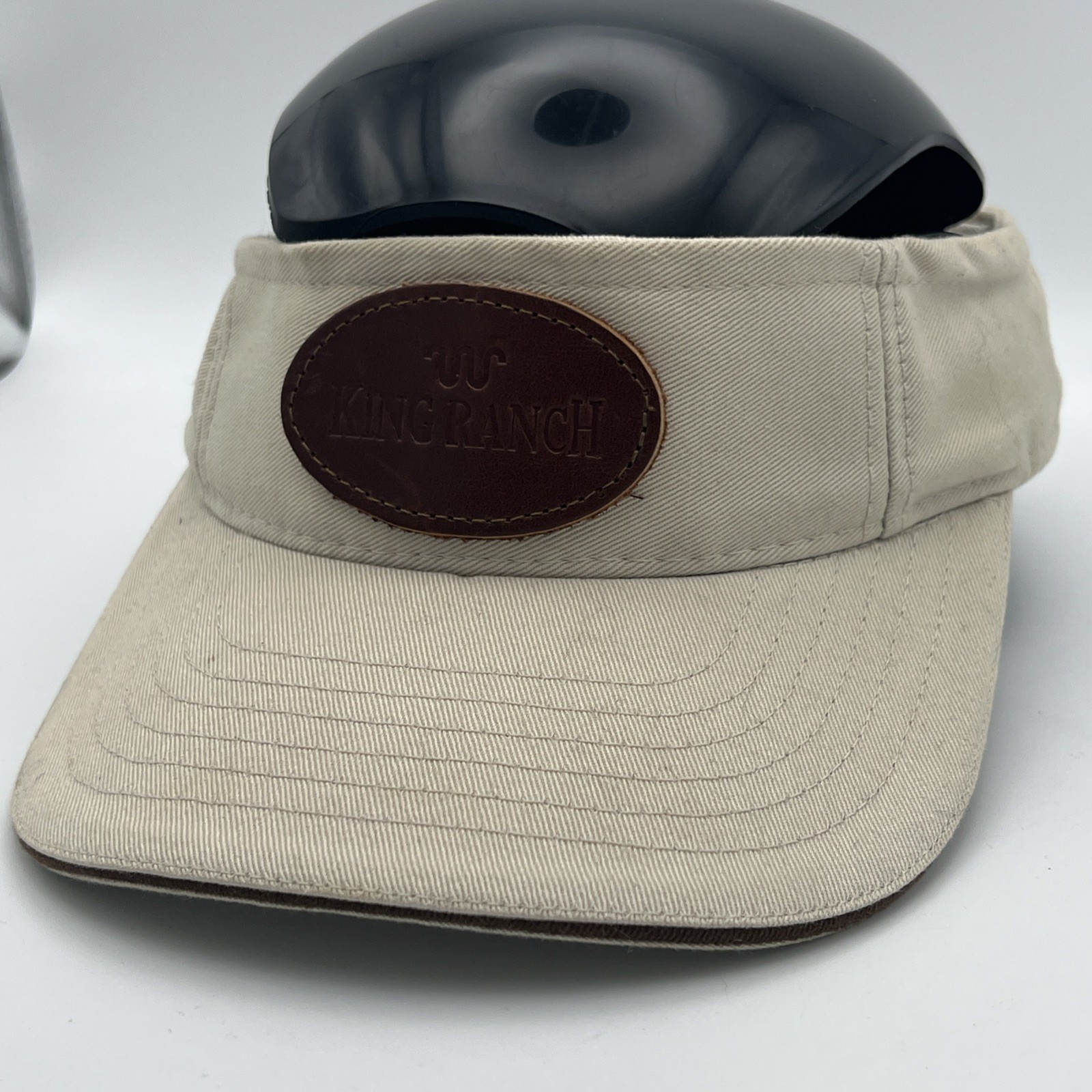 KING RANCH Leather Patch Visor Hat Adjustable Mad… - image 1