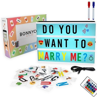 Cinema Light Box Color Changing with 400 Letters, Emojis, Remote Control and ...