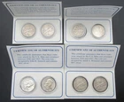 LOT OF 8 90% SILVER HALF DOLLARS WALKING LIBERTY FRANKLIN WITH CAPSULES NR!