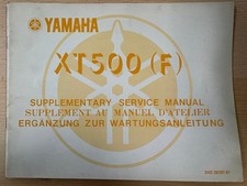 Yamaha XT500(F) Original ergänzung zur Wartungsanleitung