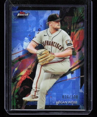 Logan Webb 2024 Finest #85 Common True Blue Refractor /200