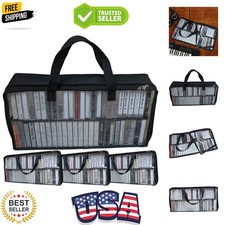 Cassette Tape Bag See Thru Organizer Storage with Handles - Easy Carrying C...