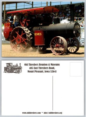 Old Threshers Reunion Mount Pleasant Iowa Reeves Steam Traction Engine Postcard