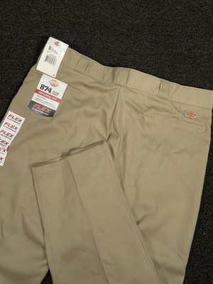 New Dickies Pants Men s 42x30 Khaki 874 Work Pants Flex Workwear Canvas
