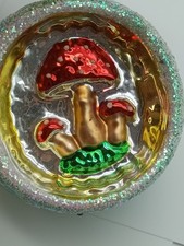 Inge-Glas Reflector Mushroom Autumn Fruits German Glass Christmas Ornament