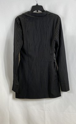 Outcast Women's Blazer Dress Black Pinstripe Mini Long Sleeve NWT Sz M |  eBay