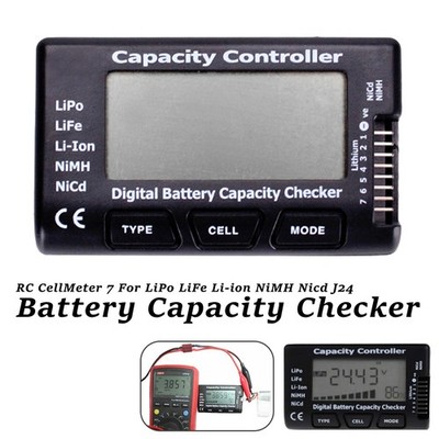Battery Voltage Tester RC Cell Meter 7Digital LiPo LiFe Li-ion NiMH NiCd Checker