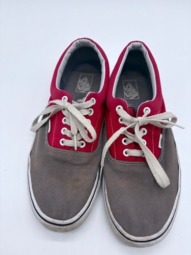 Vans Herren Größe 12 Off the Wall OTW grau und rot getragen Turnschuhe - Bild 5 von 6