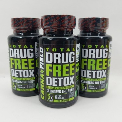 3x Canna Field Total Drug Free Detox 30 Capsules Each - Free Shipping