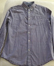 Tommy Hilfiger Men's M Custom Fit Cotton Check Button-Down Shirt Long Sleeve