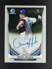 Grant Holmes 2014 Bowman Chrome Draft 1st Prospect AUTO BRAVES b