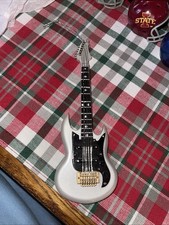 White Electric Guitar Christmas Ornament
