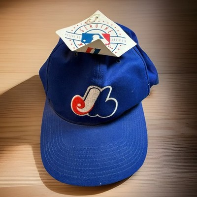 Vintage Montreal Expos SnapBack Hat Cap Eds West Signatures 90s Deadstock MLB
