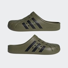 ADIDAS Adilette Women's Clogs, Size: 7, / Men Size: 6 Focus Olive / Core Black /