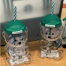 Glass Starbucks Bearista Bear Cold Cup Holiday Limited Edition FREE SHIPPING