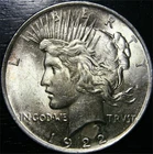1922 P Peace Dollar 90% Silver Authentic 1$ Coin BU Details Philadelphia Mint