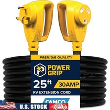 25-Ft 30 Amp Camper/RV Extension Cord Heavy Duty 10-Gauge Copper Wire for 125V