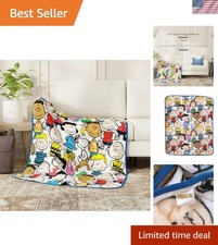 Peanuts Plush Throw Blanket Cartoon Snoopy Charlie Brown Lucy 40x50