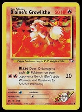 Pokemon Card Gym Heroes Blaine's Growlithe 62/132 Unlimited Common
