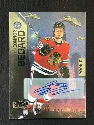 2023-24 Skybox Metal Universe Connor Bedard Rookie Auto /199 #198