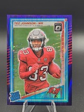 2025 Panini Donruss Optic Tez Johnson Rated Rookie Purple Shock Prizm
