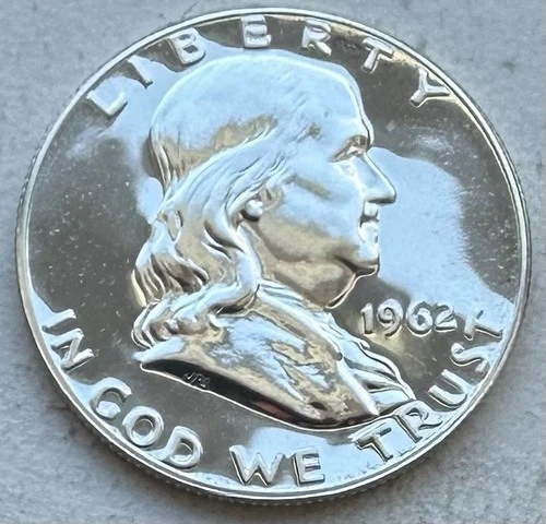 1962 Proof Franklin Half Dollar 90% Silver-INV#8896