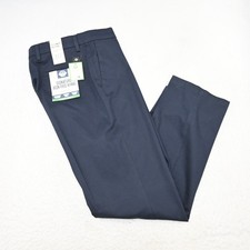 Dockers Signature Iron Free Khaki Pants Blue Stretch Flat Mens 32 x 32 NEW