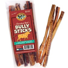 Standard Beef Bully Sticks for Large Dogs - Long Lasting Dog Chews for Aggres...