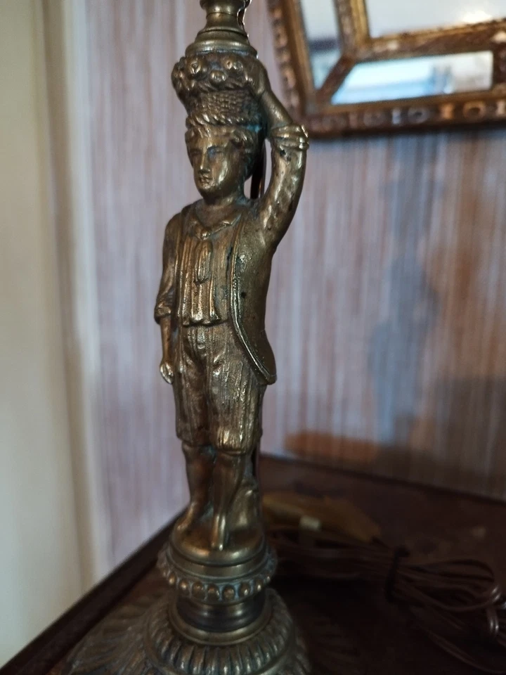 Paire de Pieds de Lampes en Bronze - Photo 3/4