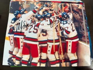 MIKE ERUZIONE signed 1d USA HOCKEY 1980 OLYMPICS 8x10 photo
