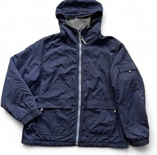 Old Navy Vintage Navy Windbreaker Cotton Lined Zip Up Jacket Adult XL