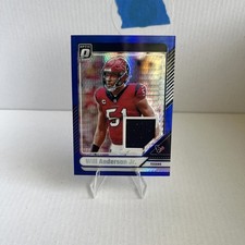 Will Anderson Jr 2024 Panini Donruss Optic Threads Blue Hyper Jersey #DTB-WAJ