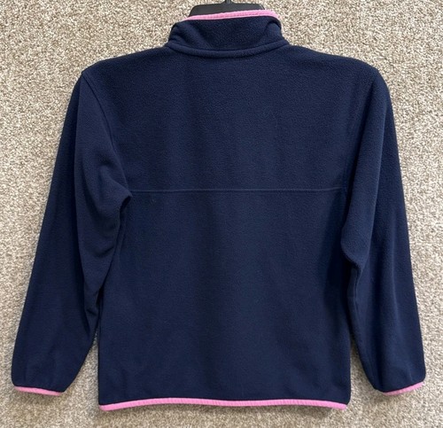 Patagonia Girls Medium 10 Blue Pink Micro D Snap-T Fleece Sweater Jacket 65375 - Picture 2 of 13