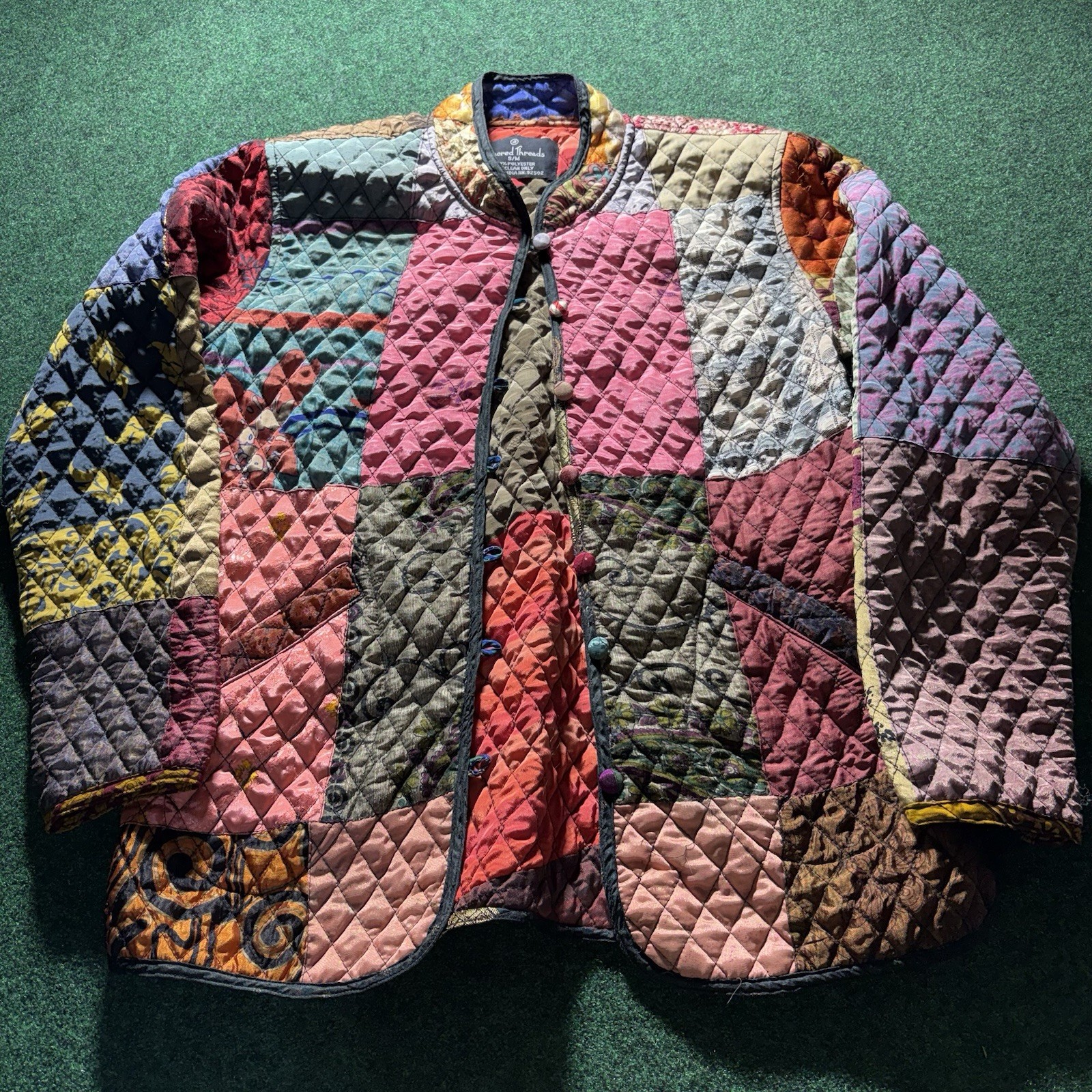 Sacred Threads Patchwork Quilted Jacket Women's S… - image 11