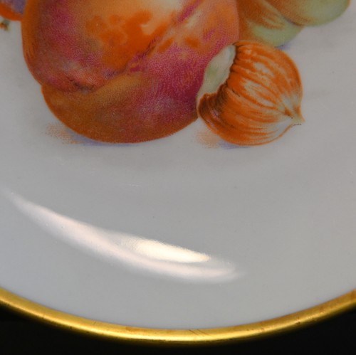 Schumann Bavaria Set 6 Salad Plates 7 3/8" Fruits 1960-1970 6 Designs Set 1 of 2 - Picture 18 of 21