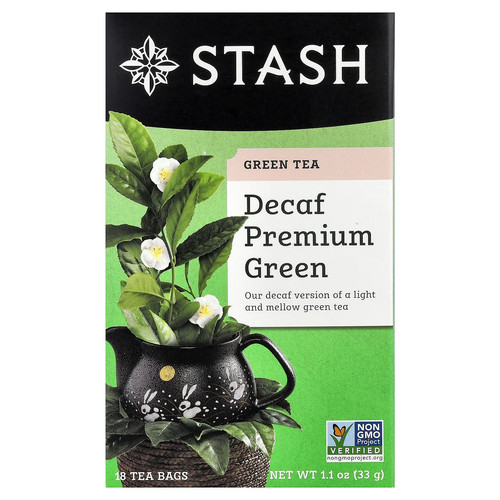 Green Tea, Decaf Premium Green, 18 Tea Bags, 1.1 oz (33 g)