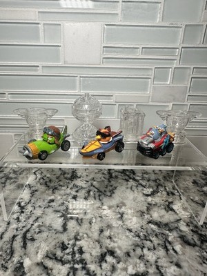 Angry Birds Go Telepods Lot Chuck Blue Birds Pig Karts + 3 Bases Rovio