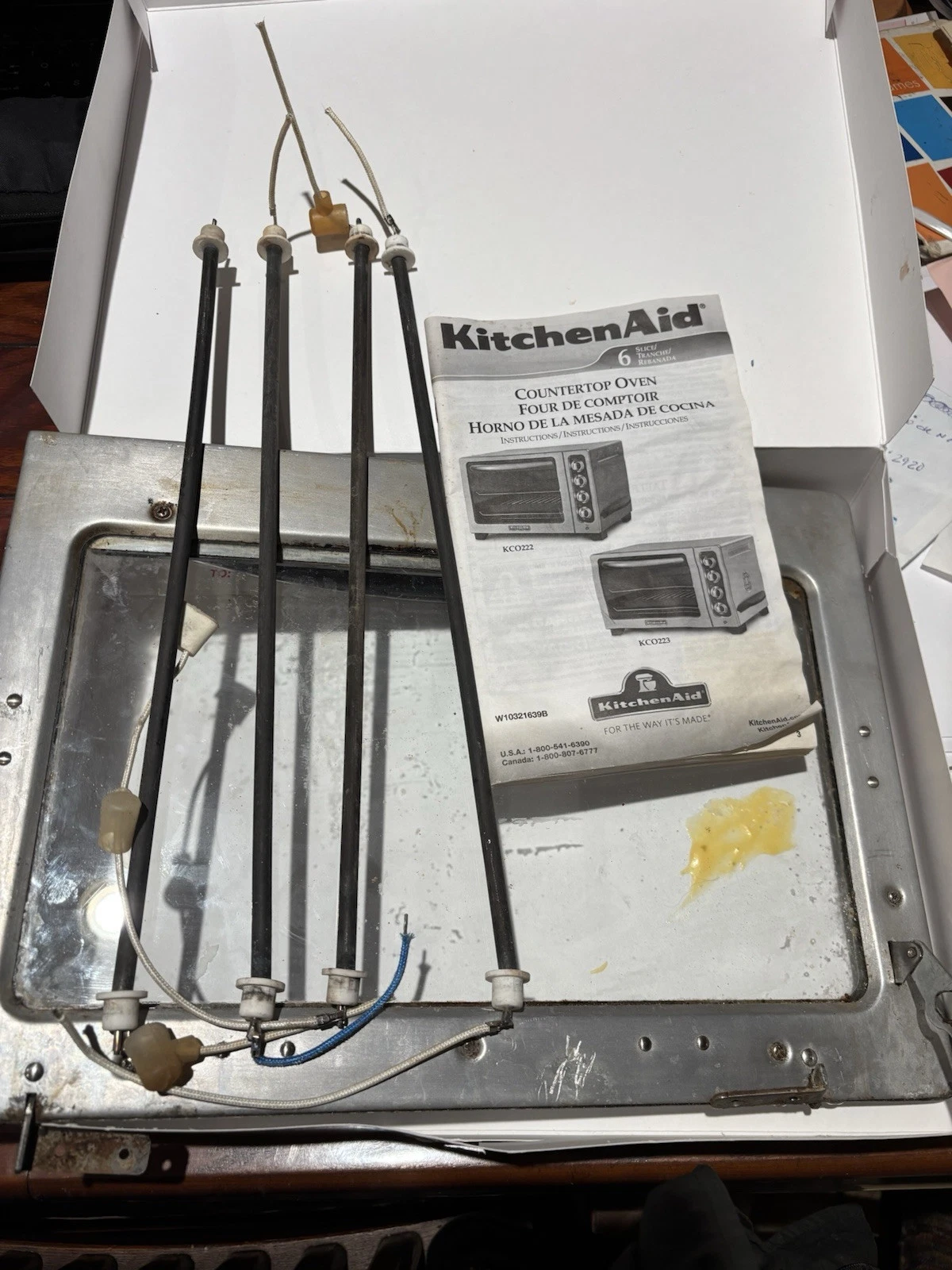 Kitchen Aid KCO2220B Stainless Steel Toaster Oven Resistant Element Only $40set