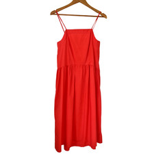 LOFT Red Sleeveless Cotton Maxi Dress XS