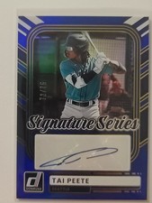 2026 Donruss BB Signature Series Auto Tai Peete #SS-TP Blue 72/75 Mariners