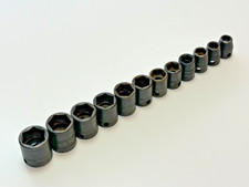Snap-On Tools USA 12pc Metric 8mm-19mm Shallow Impact Socket Set 3/8" Drive 6PT.