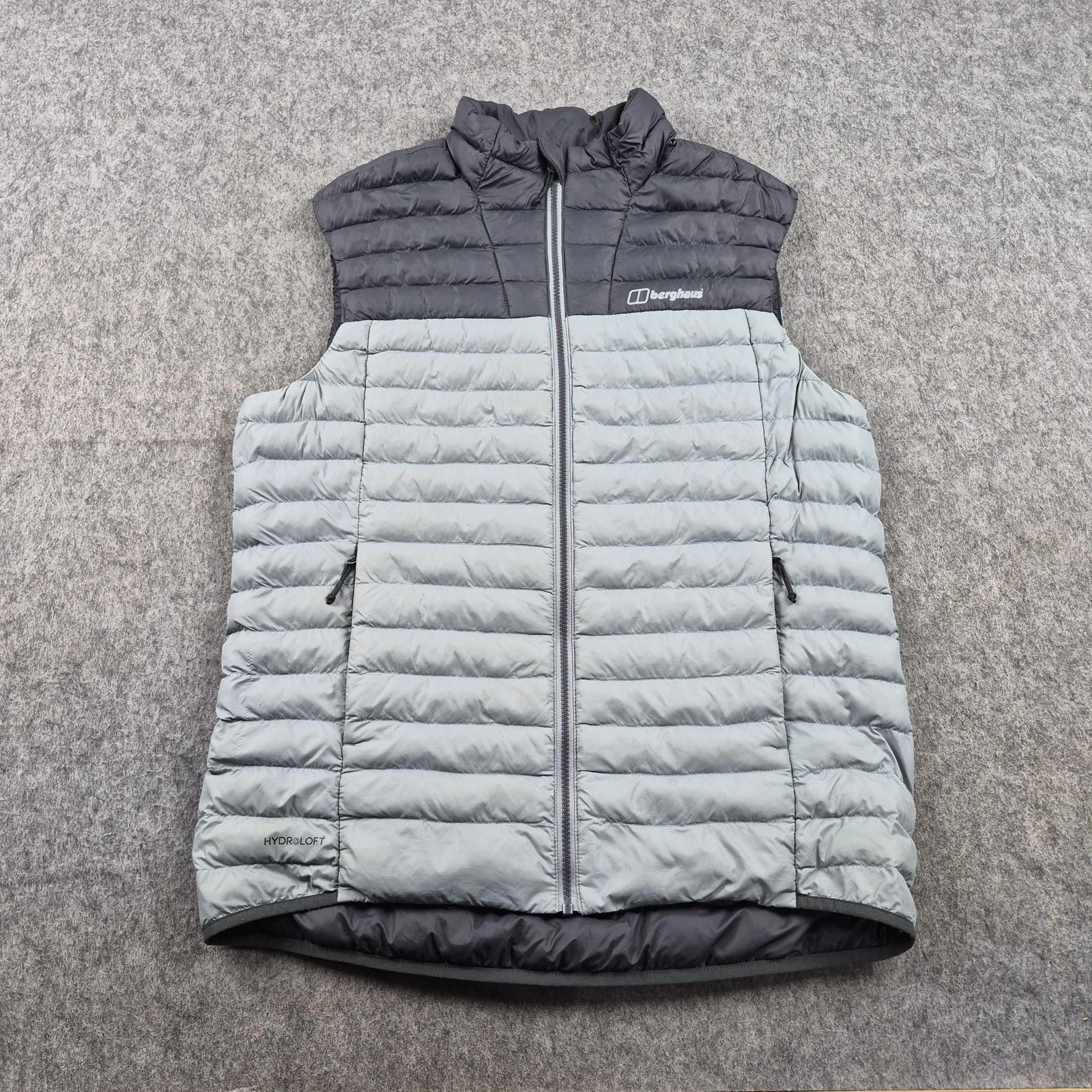 Berghaus Gilet Mens Large Grey Vaskye Hydroloft Vest Jacket Quilted Puffer