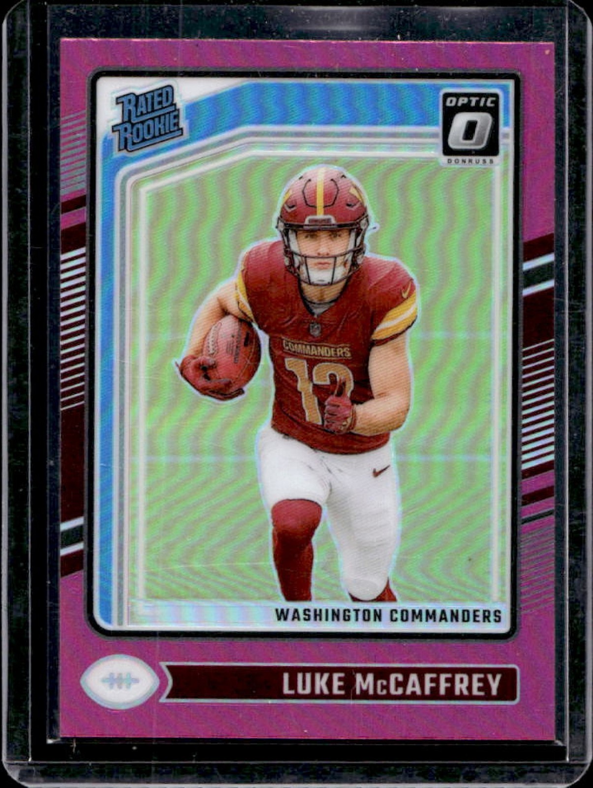 2024 Donruss Optic Luke McCaffrey Pink Rated Rookie #268 Commanders