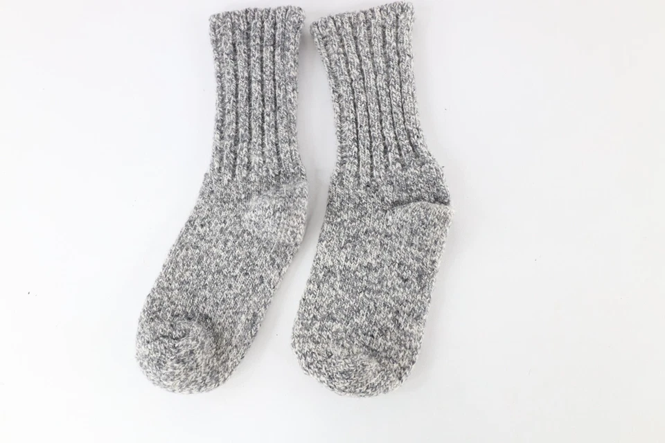 De colección Años 70 Streetwear Lana en Blanco Acanalada Tejido Montaña Senderismo Bota Calcetines Para Hombres L Foto 4 de 4