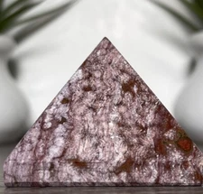 OCEAN JASPER PYRAMID - Pink Purple Red Mineral Reiki Chakra Crystal Witch Decor