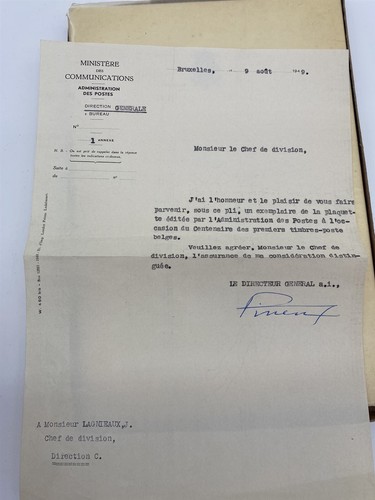 BELGIUM 1949 official book issued for the 100th anniversary of Belgian stamps - Picture 3 of 9