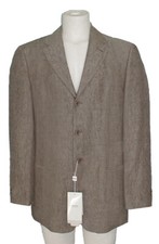 NEW Giorgio Armani Collezioni Linen Sportcoat  US 44 Reg Brown Melange ITALY 