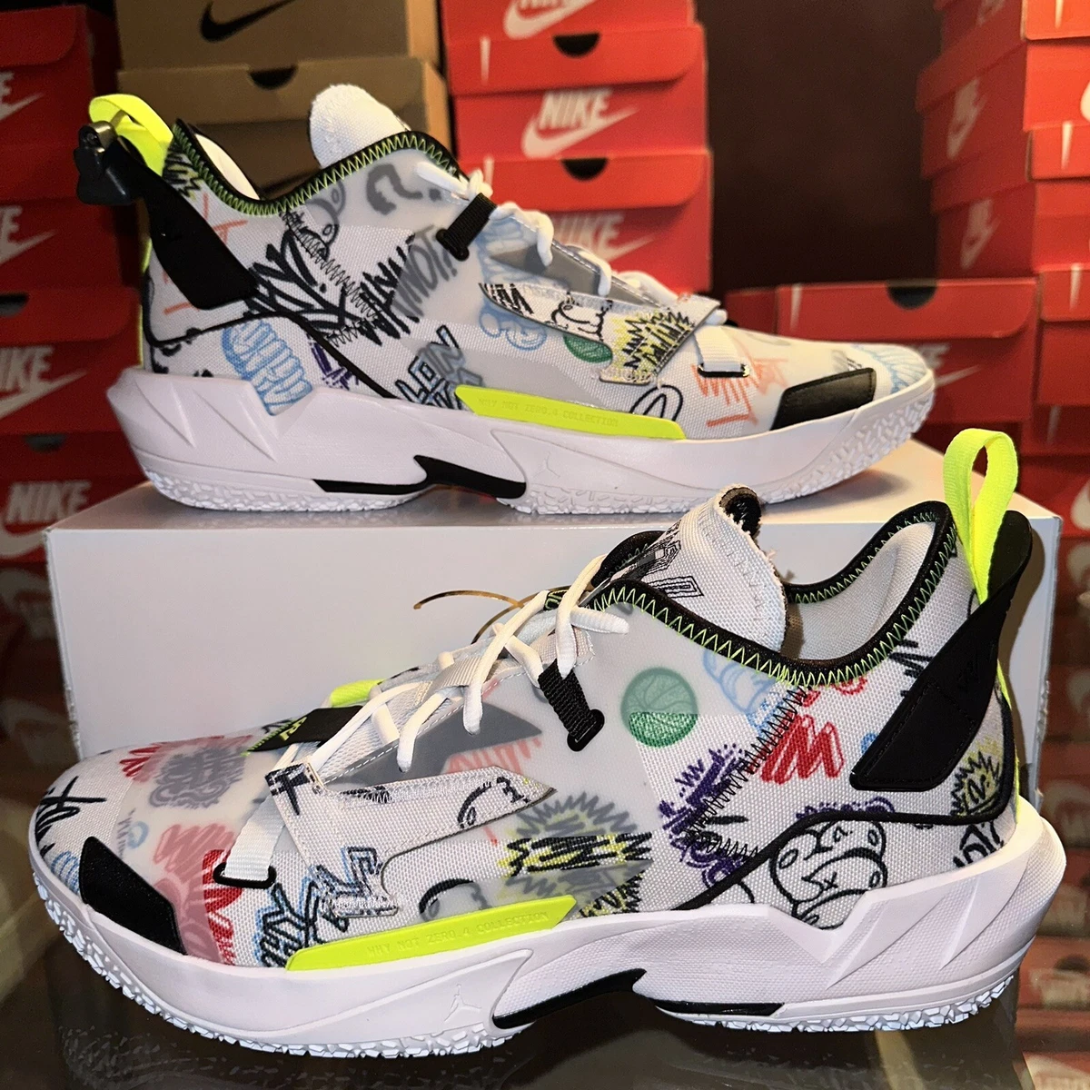 Nike Air Jordan Why Not Zer0.4 Graffiti Westbrook White DD4887-007 Men's 15  | eBay