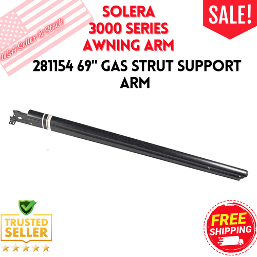 New Lippert 281154 Solera Standard Flat Awning 69" Gas Strut Support