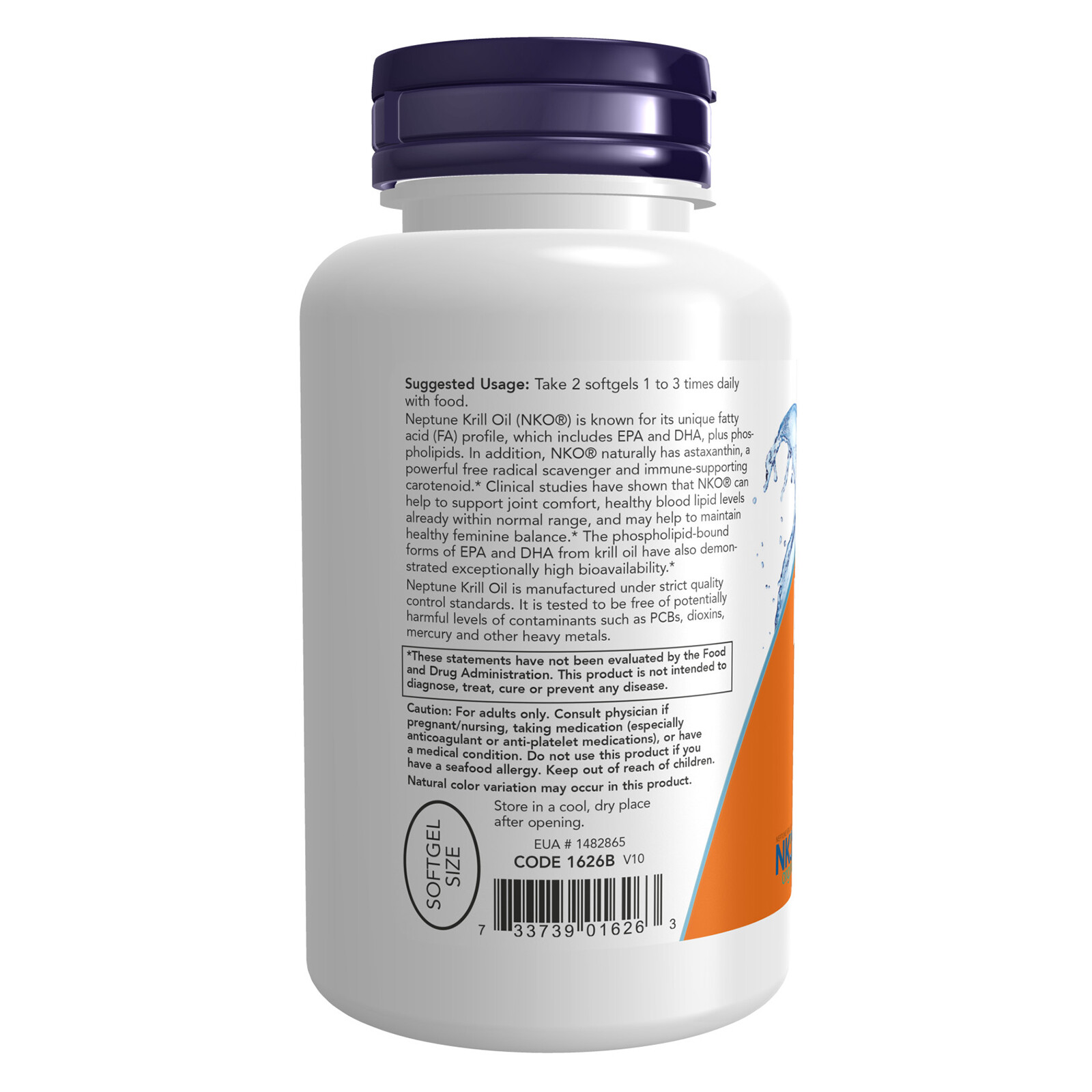 3 x NOW Neptune Krill Oil Omega-3 500 mg 120 SGels Cardiovascular Support
